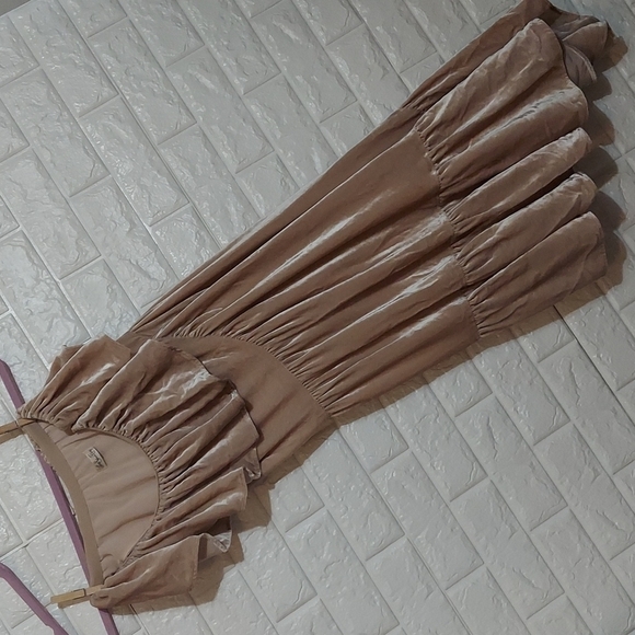 Love Shack Fancy Velvet One Shoulder Pamela Dress Size 2 - Picture 3 of 15